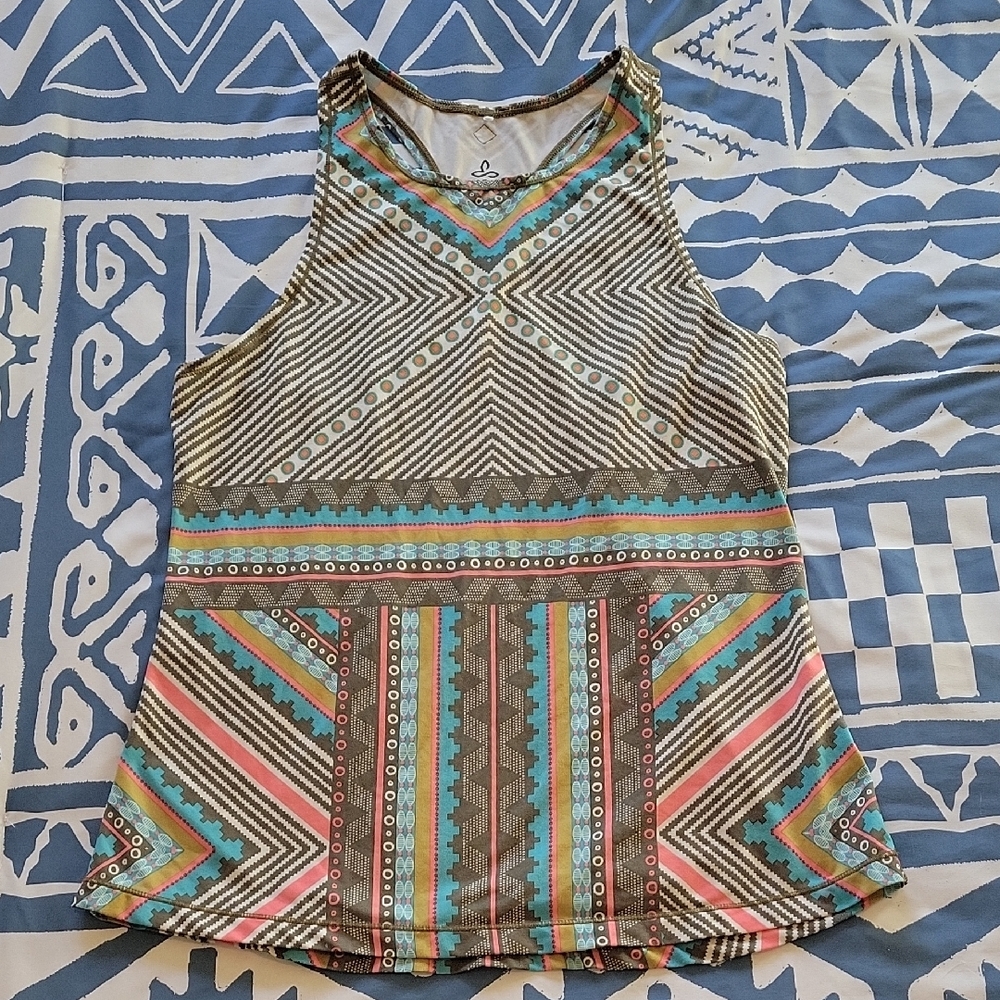 Prana Vibrant Tribal Pattern Tank Top